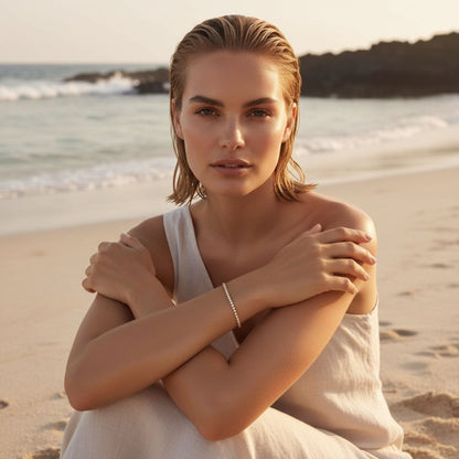 Elegant Tennis Bracelet with Cubic Zirconia - Minimalist Design for Any Occasion