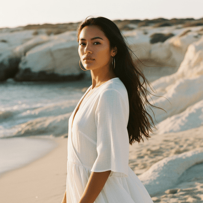 Elegant Thin Large Gold Hoops - Gold Plated, Secure Hidden Closure