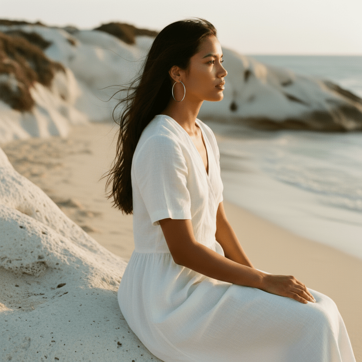 Elegant Thin Large Gold Hoops - Gold Plated, Secure Hidden Closure