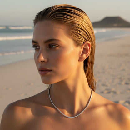 Morning Dew Silver-tone Necklace