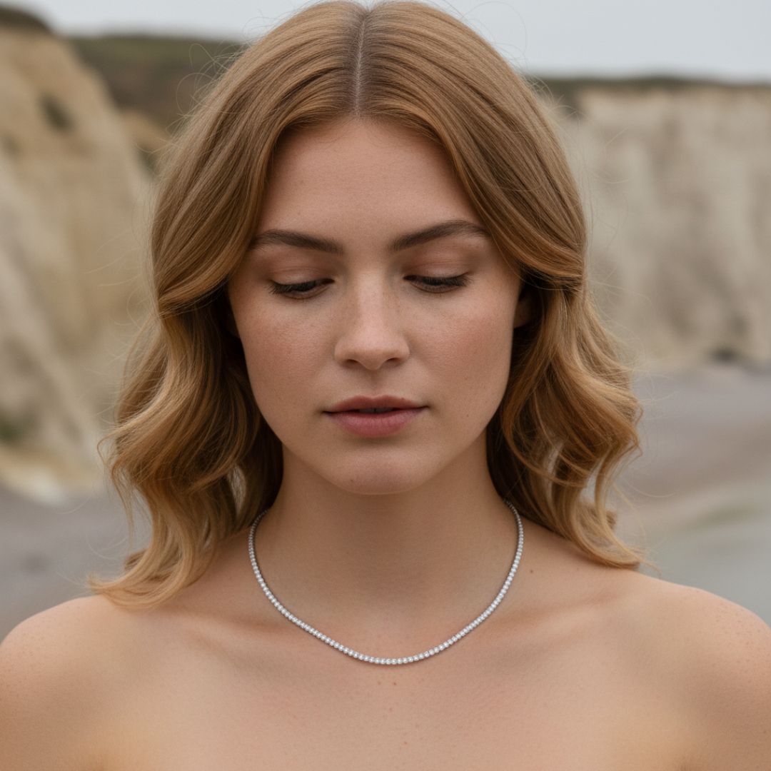 Morning Dew Silver-tone Necklace