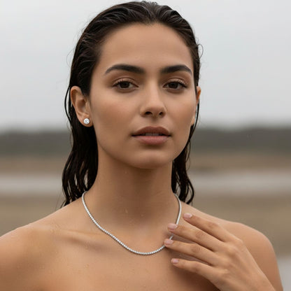 Morning Dew Silver-tone Necklace