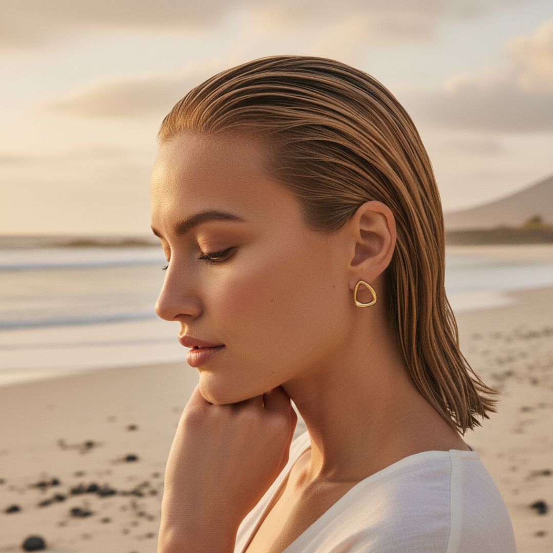 Elegant Triangle Gold Earrings for a Chic Look