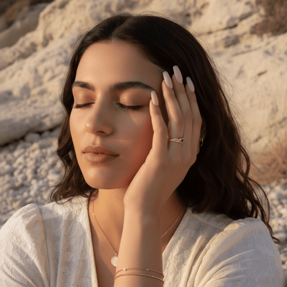 Emerald Juna Heart Ring - Gold with Vibrant Emerald Cubic Zirconia