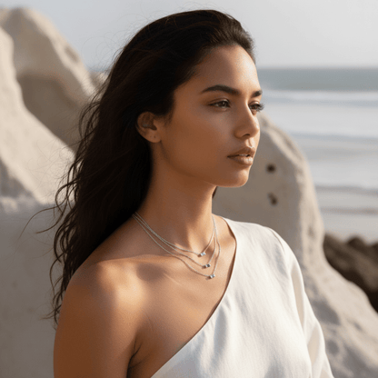 Emery Birthstone Necklace - Delicate Gemstone Charm for Elegant Celebrations