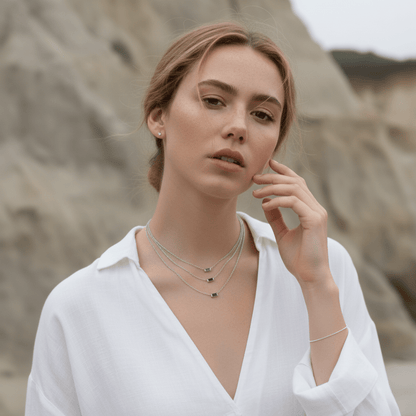 Emery Birthstone Necklace - Delicate Gemstone Charm for Elegant Celebrations