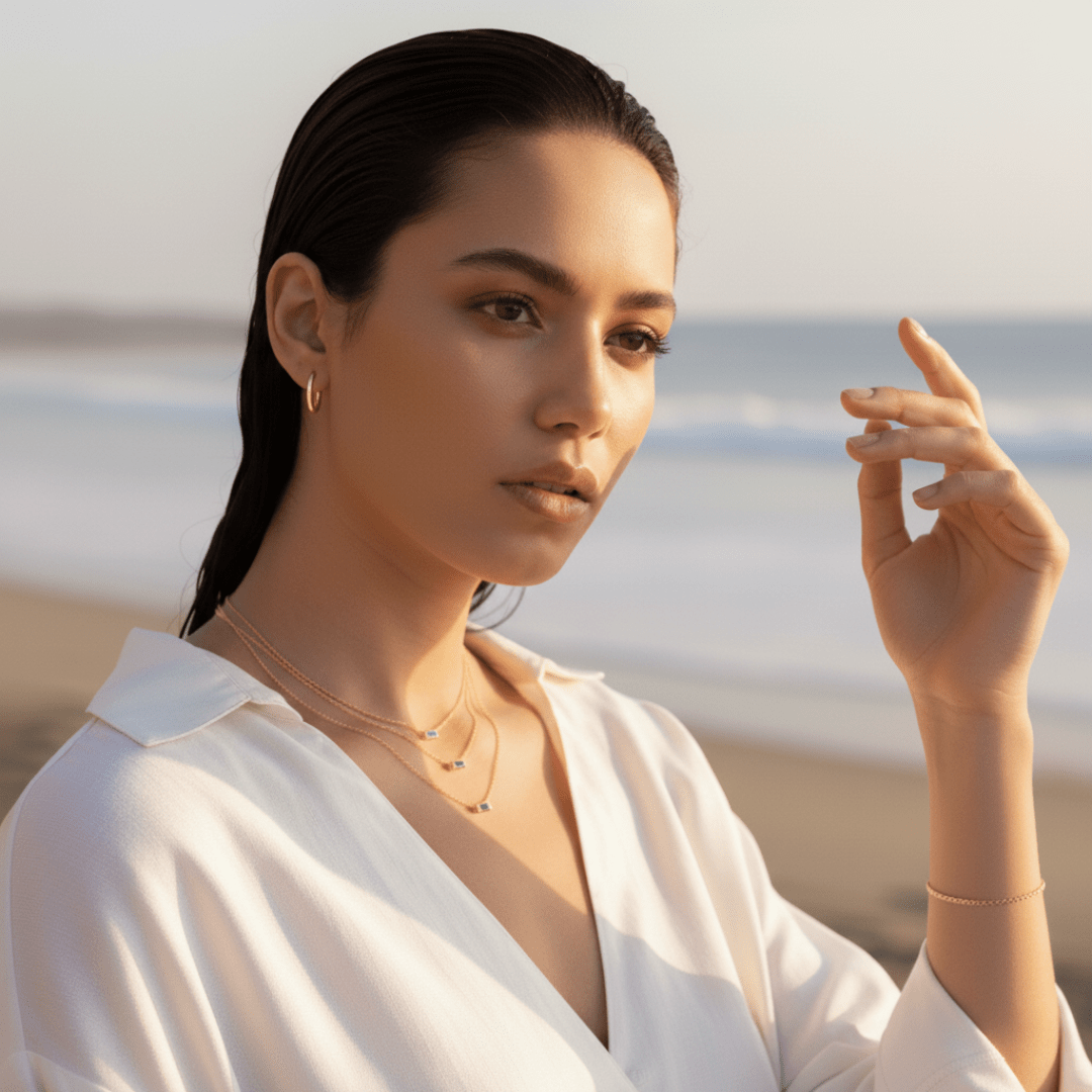 Emery Birthstone Necklace - Delicate Gemstone Charm for Elegant Celebrations