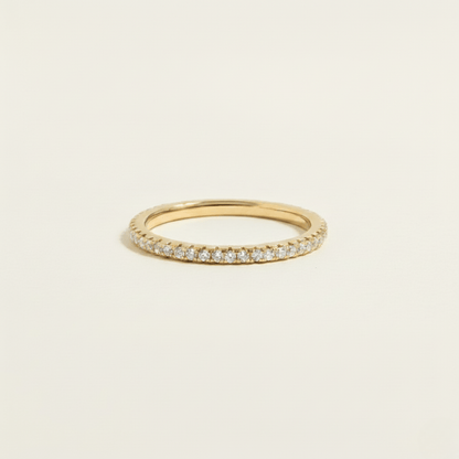 Eternity Sparkle Silver Gold Ring