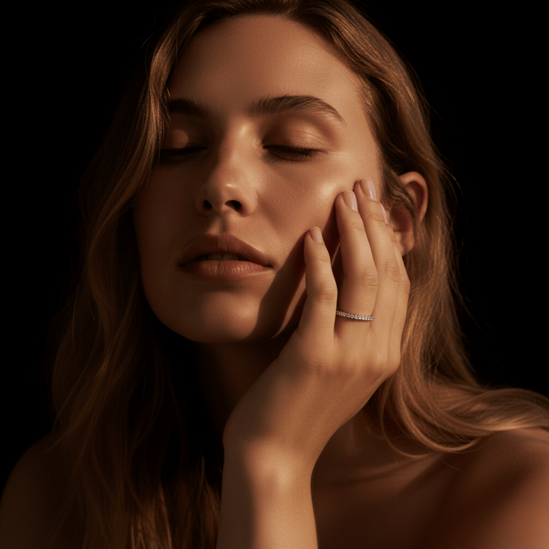 Eternity Sparkle Silver Gold Ring