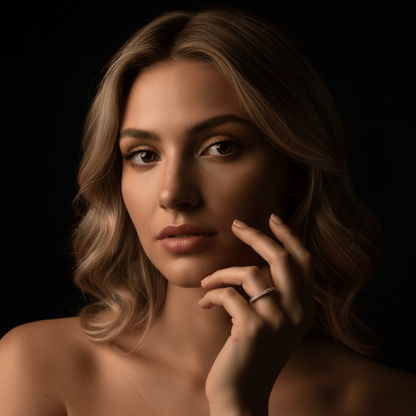 Eternity Sparkle Silver Gold Ring