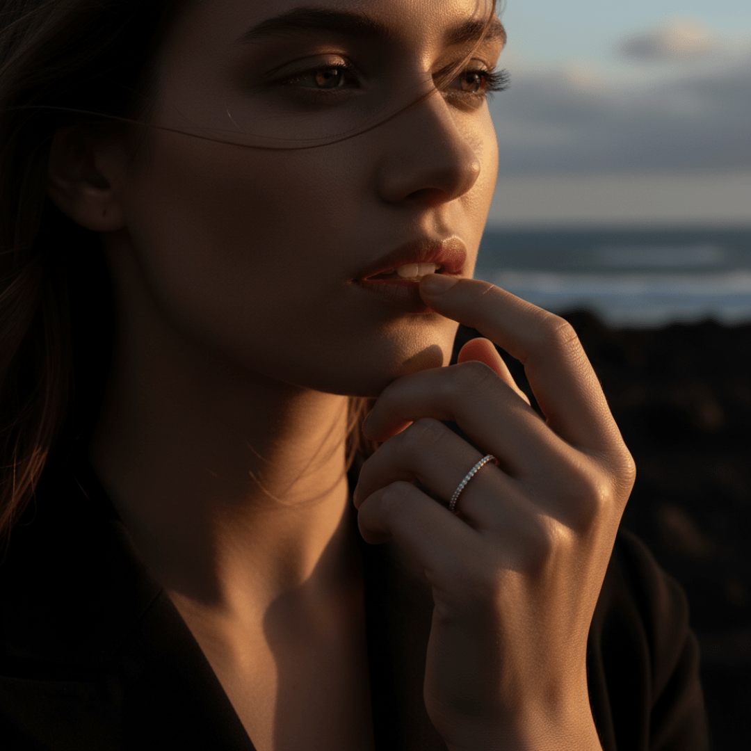 Eternity Sparkle Silver Gold Ring