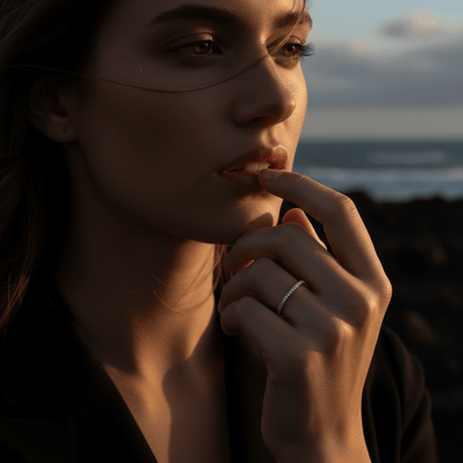 Eternity Sparkle Silver Gold Ring