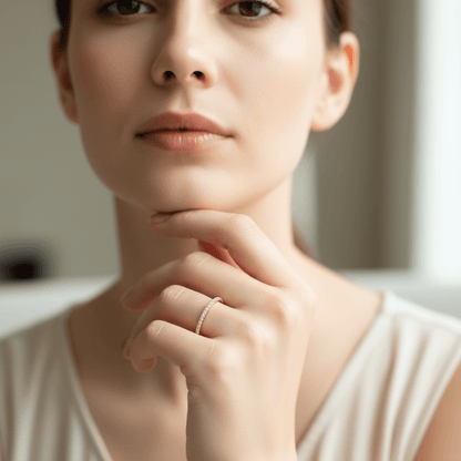 Eternity Sparkle Silver Gold Ring