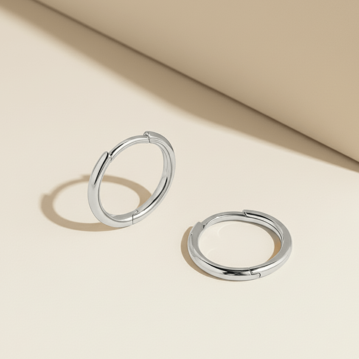 Sea-Worn Gold Silver Hoop Earrings