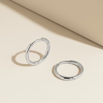 Sea-Worn Gold Silver Hoop Earrings