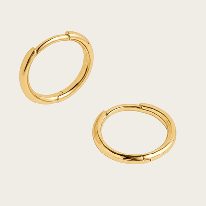 Sea-Worn Gold Silver Hoop Earrings