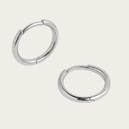 Sea-Worn Gold Silver Hoop Earrings