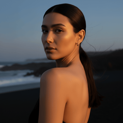 Sea-Worn Gold Silver Hoop Earrings