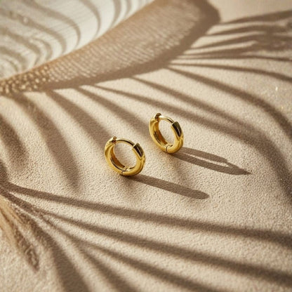 Essential Huggie Hoops - Gold Hoops in Gold Plated Brass