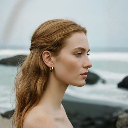 Essential Huggie Hoops - Gold Hoops in Gold Plated Brass