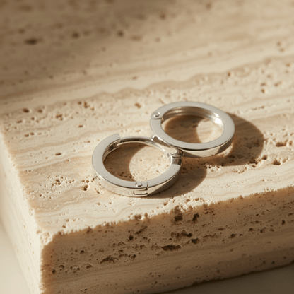 Essential Huggie Hoops - Silver Hoop Earrings for Everyday Elegance