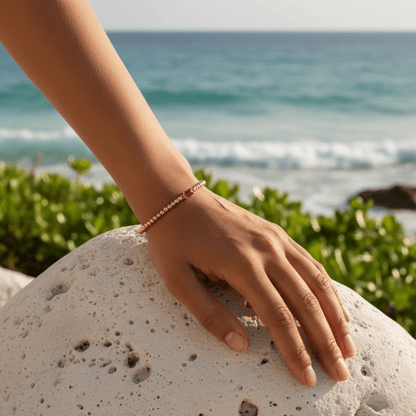 Gold Birthstone Bracelet with Elegant Beaded Design for Personalized Style