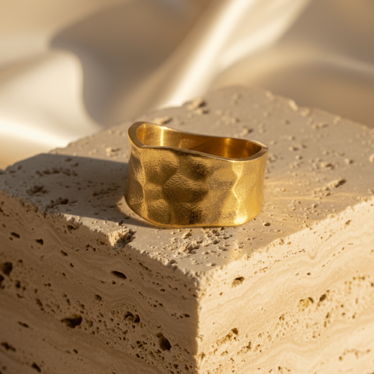 Golden Hour Gold Silver Band Ring