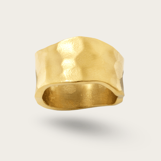 Golden Hour Gold Silver Band Ring