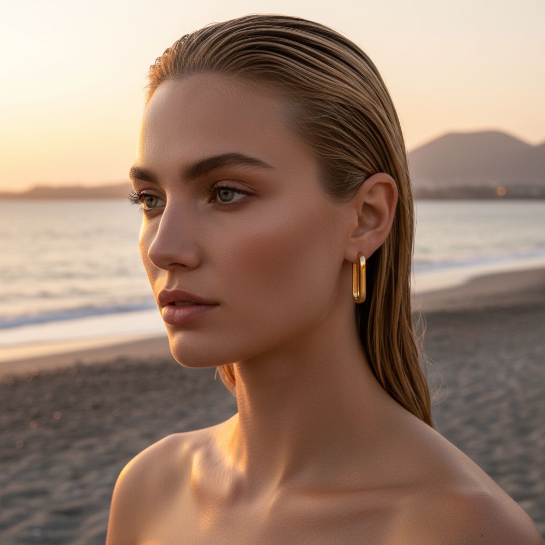 Horizon Icon Gold Hoop Earrings
