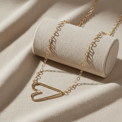 Itty Bitty Heart Gold Necklace - Waterproof, Hypoallergenic Pendant Jewelry