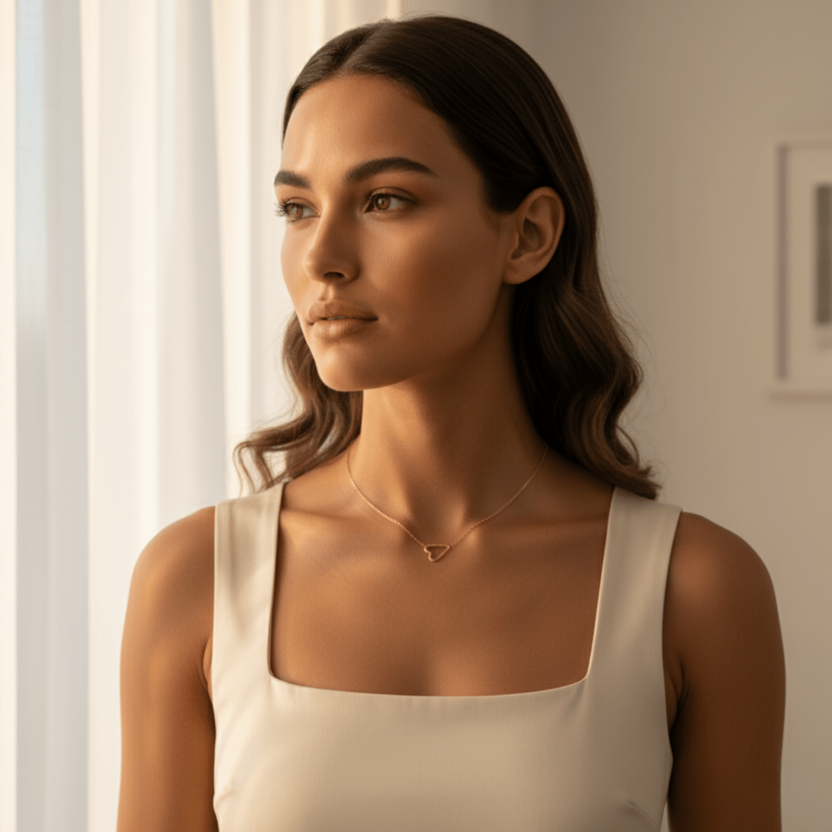 Itty Bitty Heart Gold Necklace - Waterproof, Hypoallergenic Pendant Jewelry