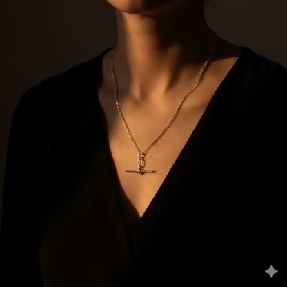 Mariner's Fob Silver Necklace