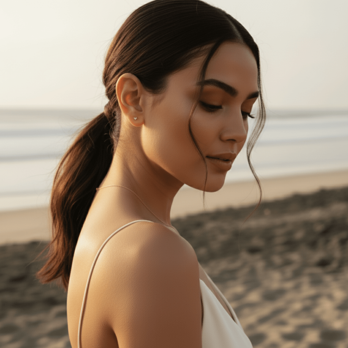 Minimalist Triangle Ear Piercing - Hypoallergenic Lab-Grown Diamond & Swim-Proof