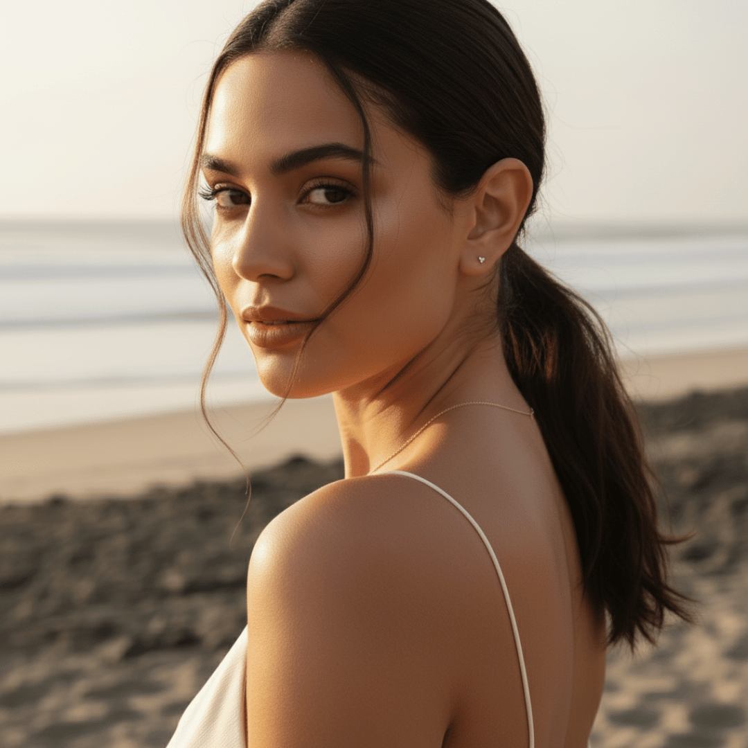 Minimalist Triangle Ear Piercing - Hypoallergenic Lab-Grown Diamond & Swim-Proof