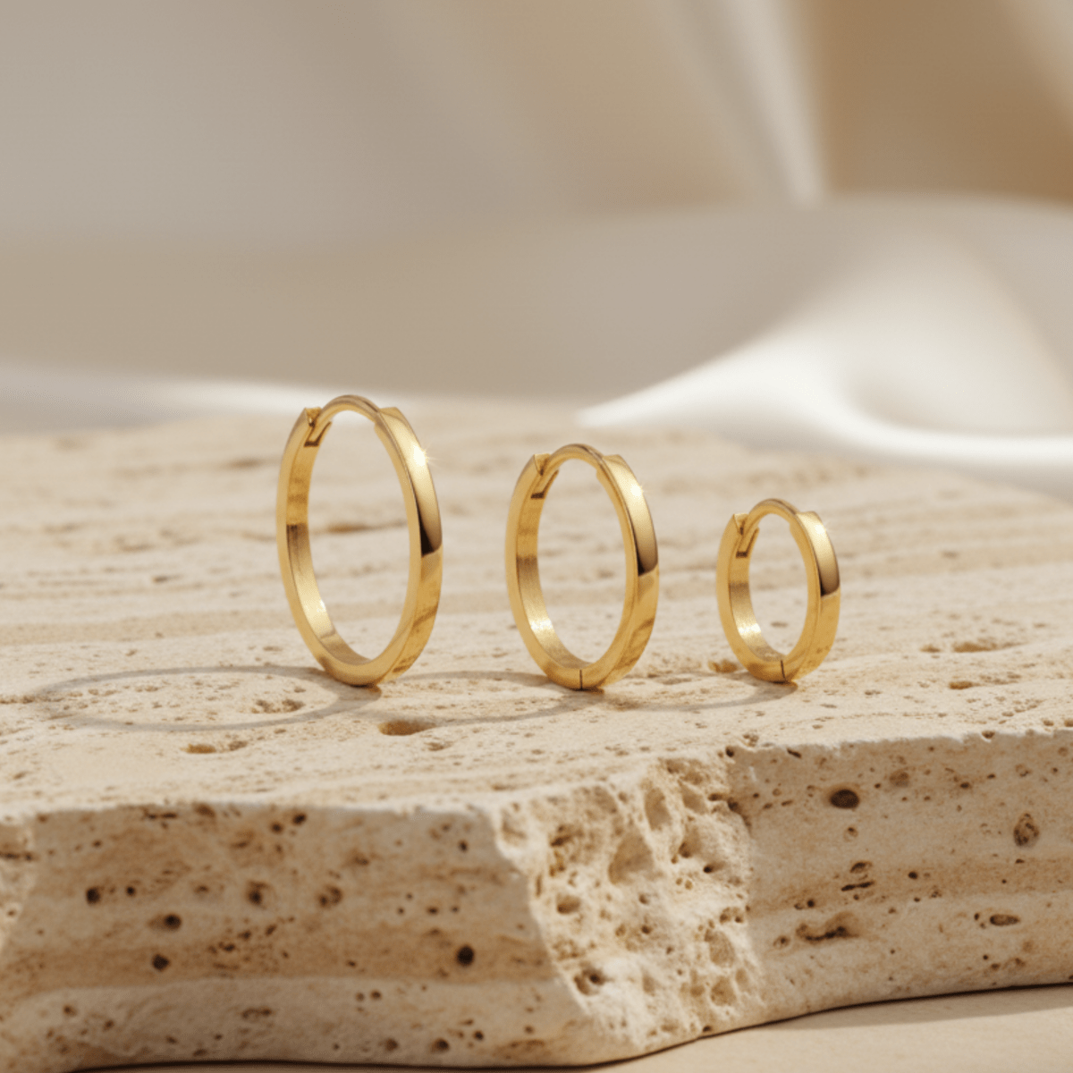 Ocean Current Gold Earrings Set