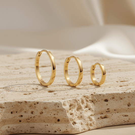 Ocean Current Gold Earrings Set