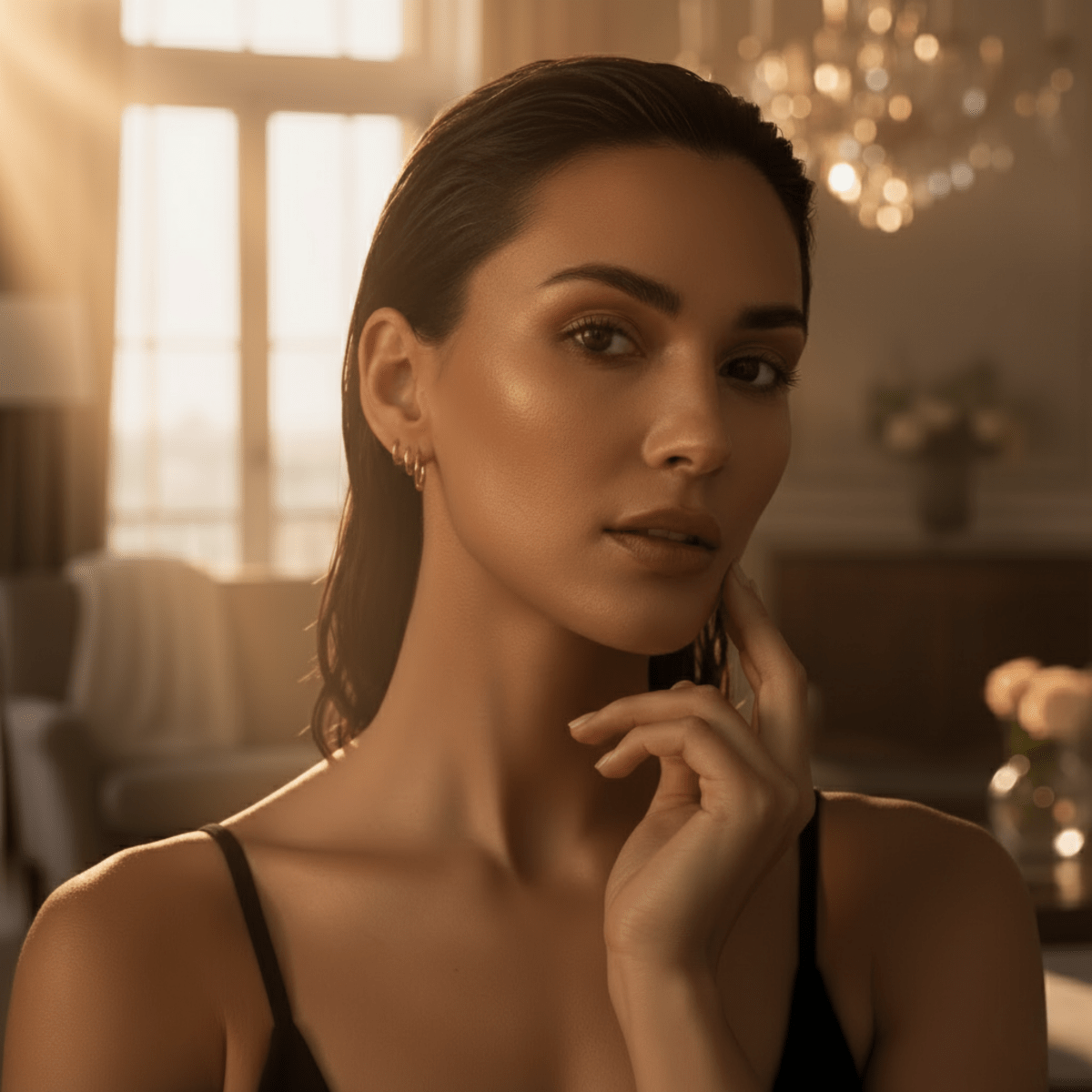 Ocean Current Gold Earrings Set