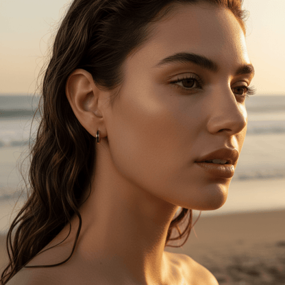 Ocean Hue Huggies Earrings