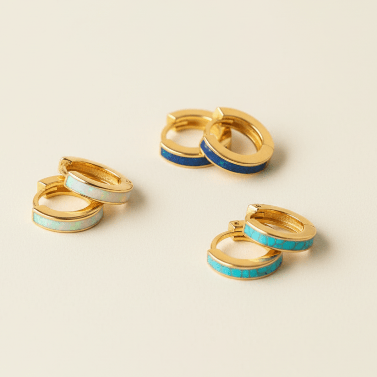 Ocean Hue Huggies Earrings