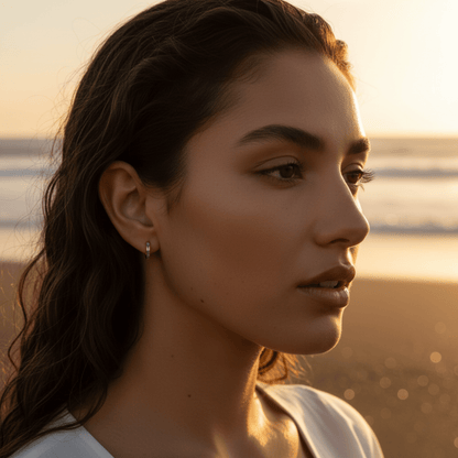 Ocean Hue Huggies Earrings