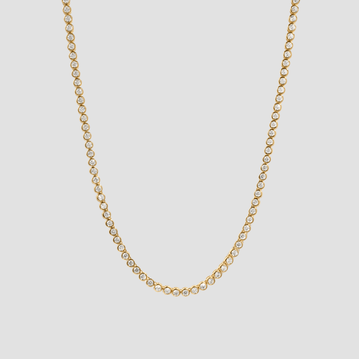 Ocean Pebble Gold and Silver Tennis Necklace