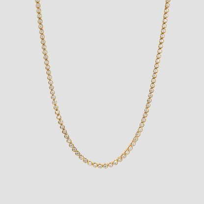 Ocean Pebble Gold and Silver Tennis Necklace