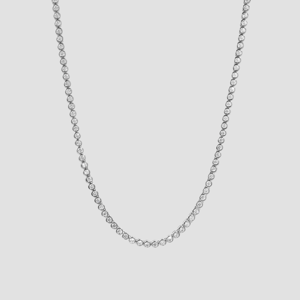 Ocean Pebble Gold and Silver Tennis Necklace