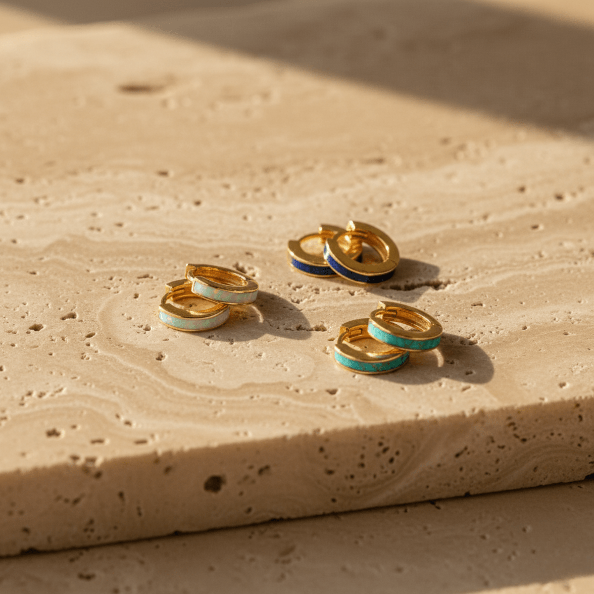 Ocean Hue Huggies Earrings