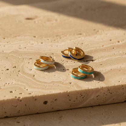 Ocean Hue Huggies Earrings