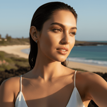 Ocean Hue Huggies Earrings