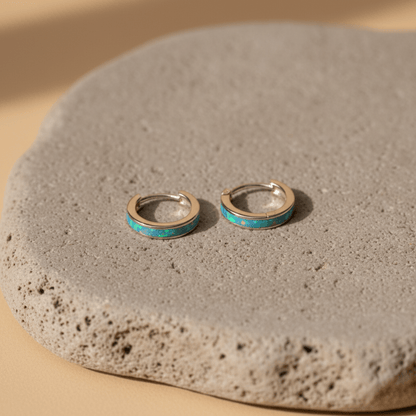 Ocean Hue Huggies Earrings