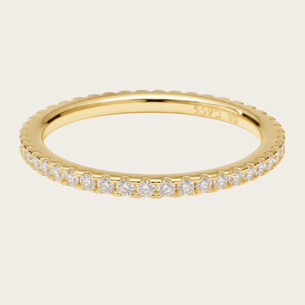 Coastline Shimmer Silver Gold Pavé Ring