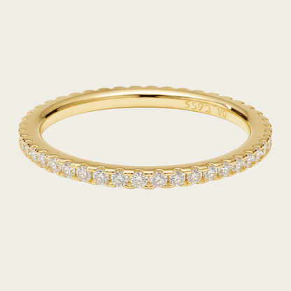 Coastline Shimmer Silver Gold Pavé Ring