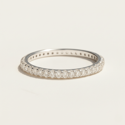 Coastline Shimmer Silver Gold Pavé Ring